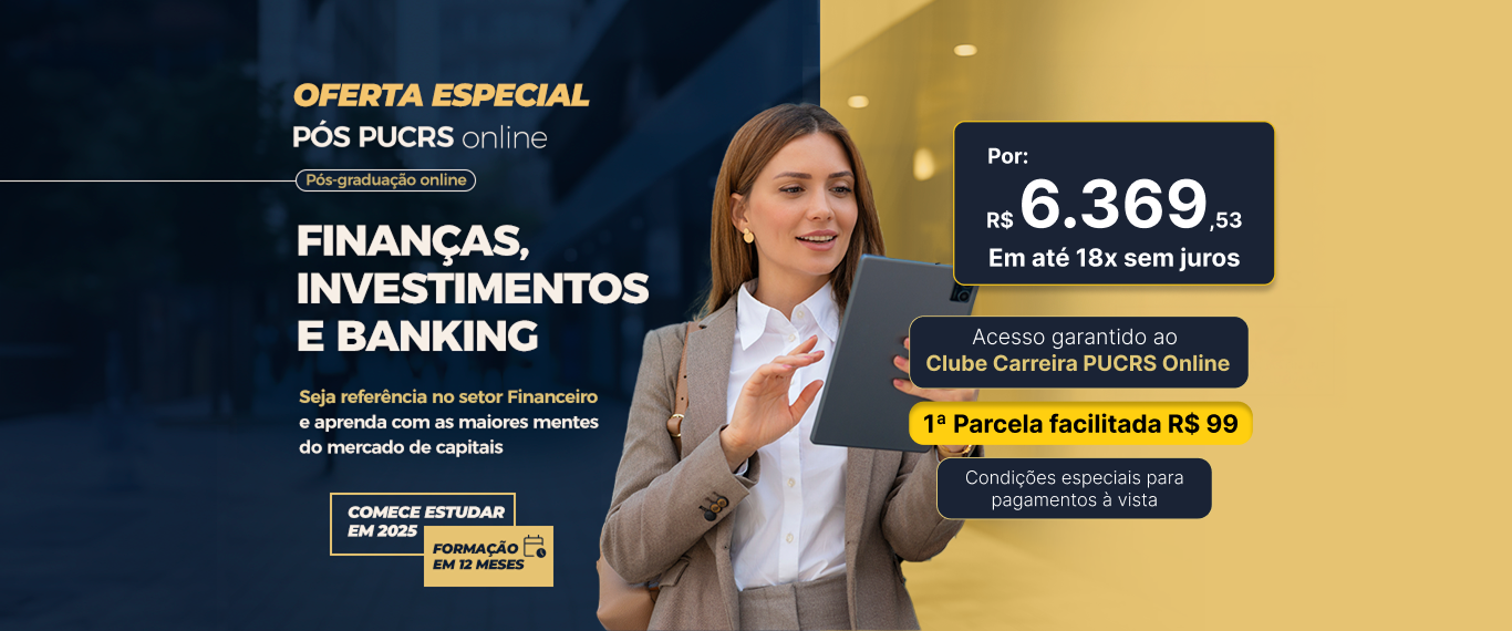 Pós-Graduação em Finanças, Investimentos e Banking | Lançamentos