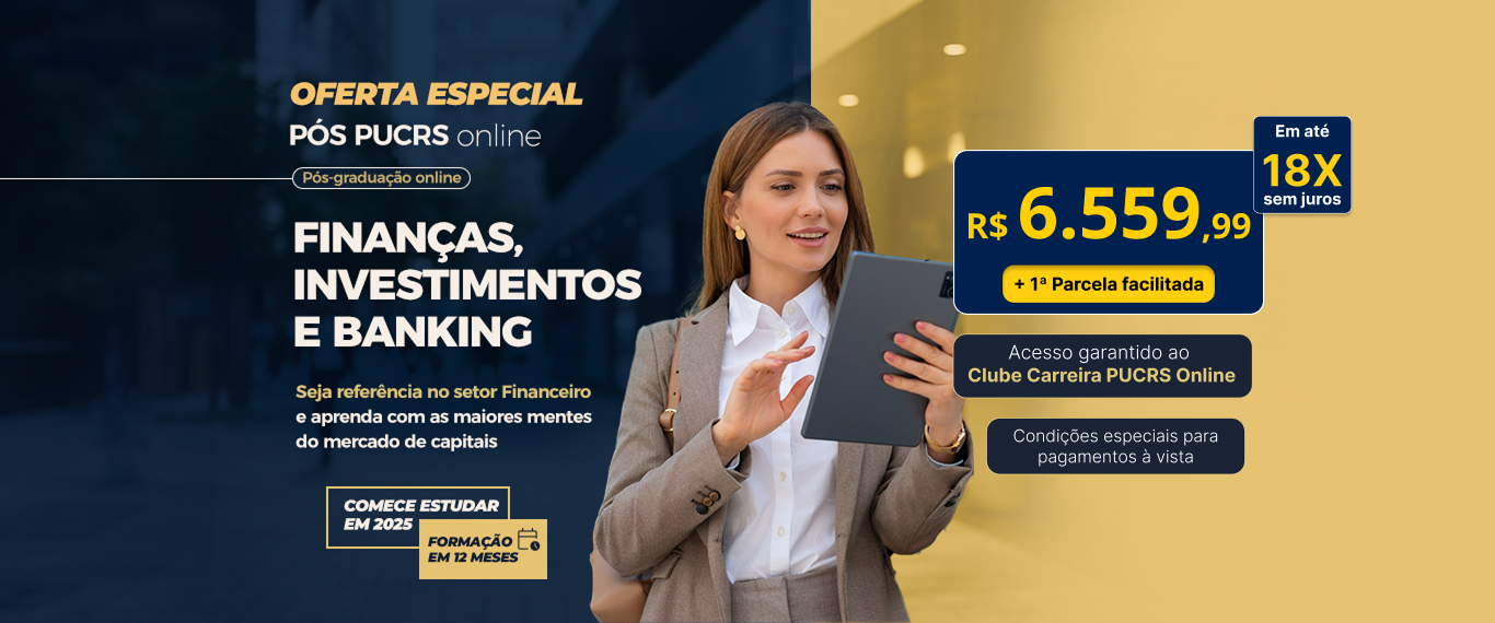 Pós-Graduação em Finanças, Investimentos e Banking | Lançamentos
