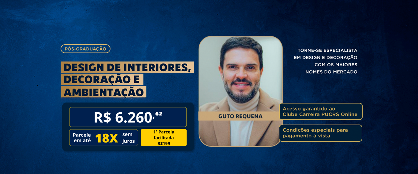 Pós-Graduação em Design de Interiores, Decoração e Ambientação | Lançamentos