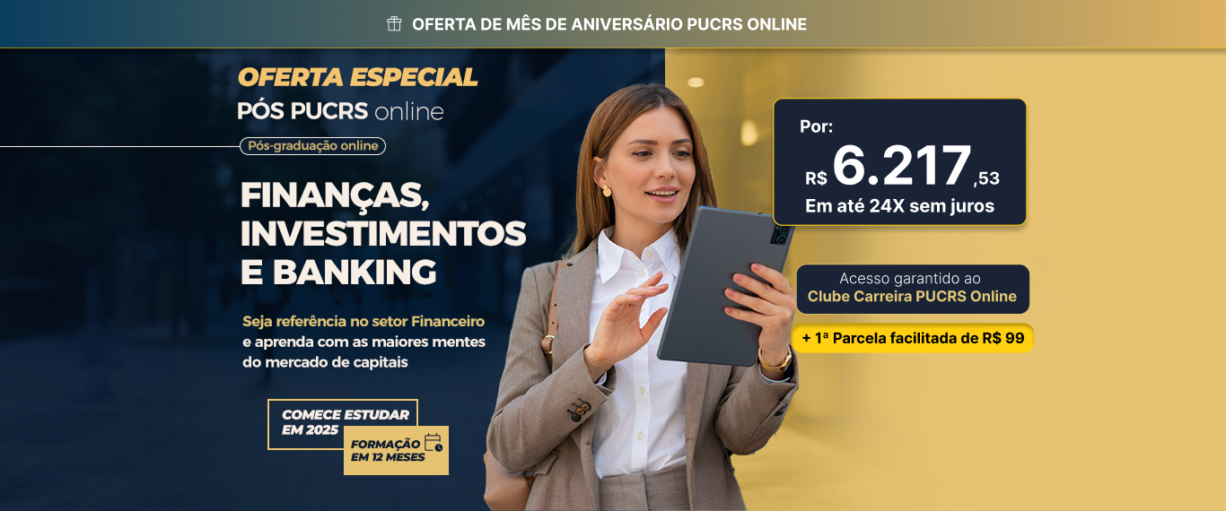 Pós-Graduação em Finanças, Investimentos e Banking | Lançamentos