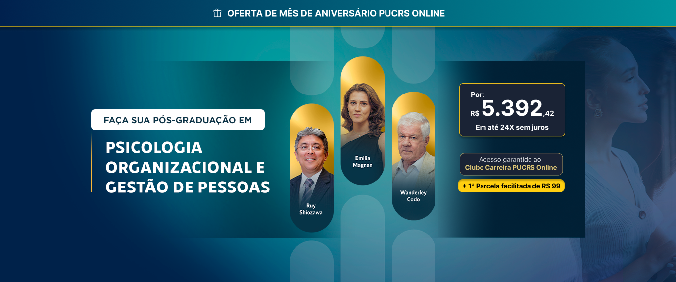 Pós-Graduação em Psicologia Organizacional e Gestão de Pessoas | Lançamentos