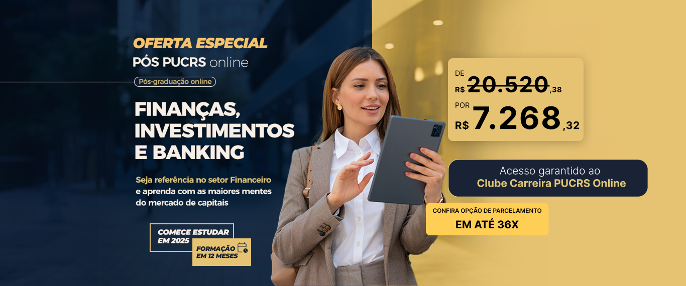Pós-Graduação em Finanças, Investimentos e Banking | Lançamentos