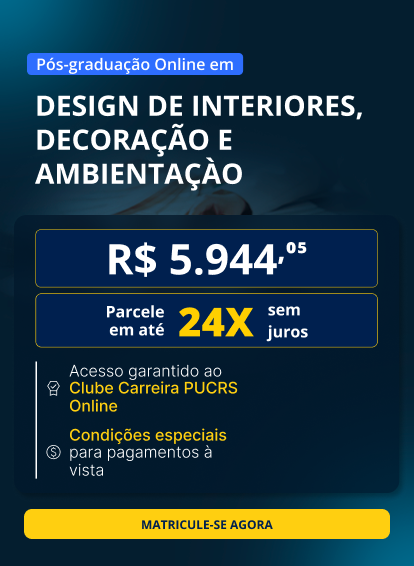 Pós-Graduação em Design de Interiores, Decoração e Ambientação | Lançamentos
